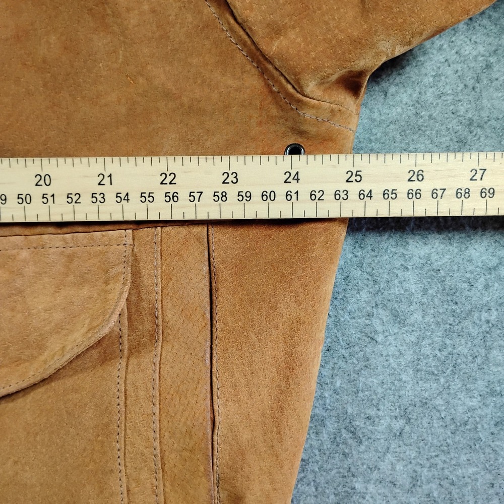 G-III Leather Fashions Mens Medium Tan Suede Bomber Flight Jacket - Picture 5 of 12